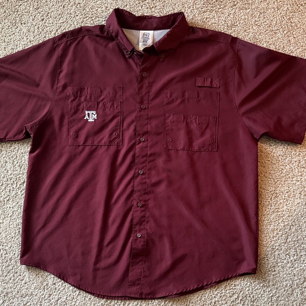 Pro Edge Texas A&M Men's Casual Button Down Shirt